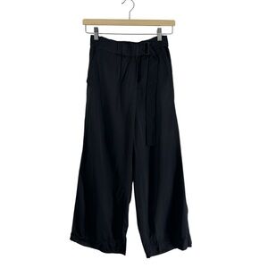Vince Midnight Blue cropped Trousers built in belt coastal luxury nautical sz xs